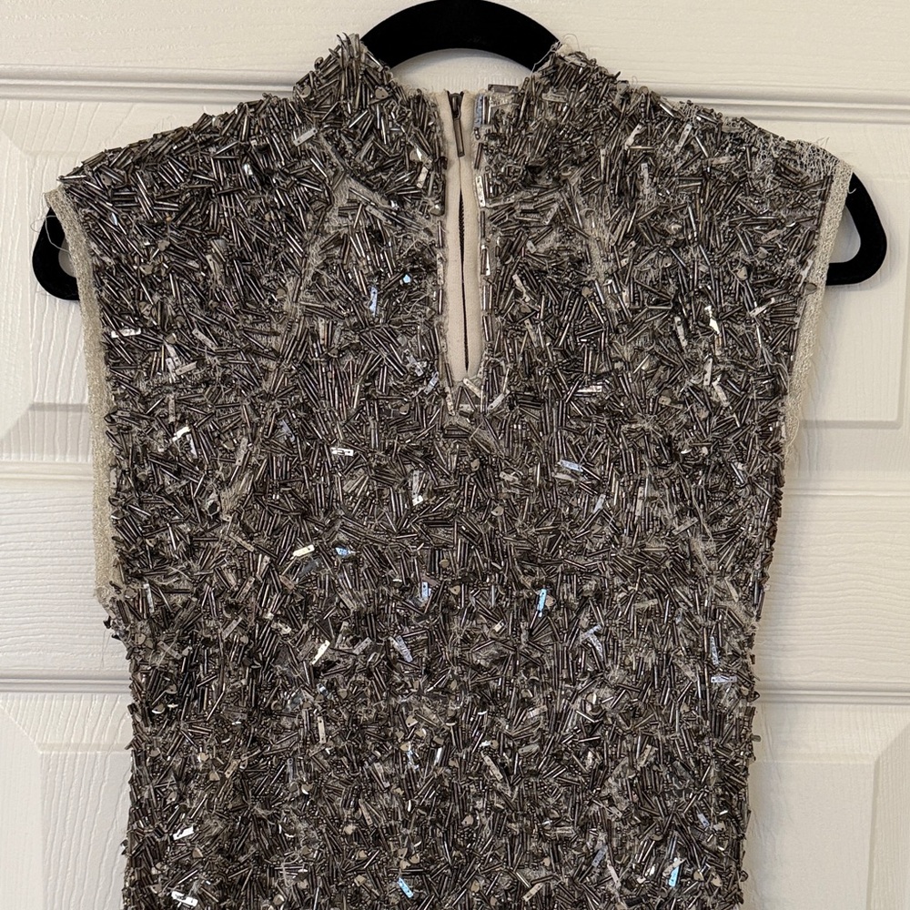 Zara Silver Textured Sleeveless Top - Picture 5 of 5